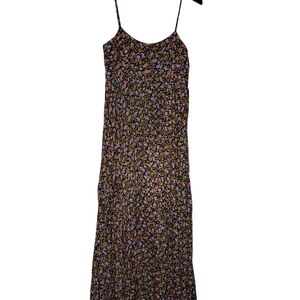 AZEEZA Chic Floral Midi Dress with Spaghetti Straps XS